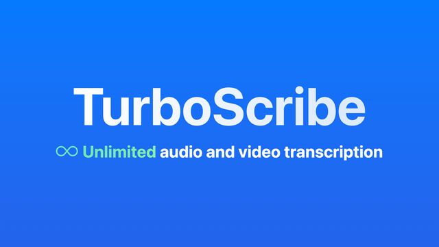 TurboScribe banner